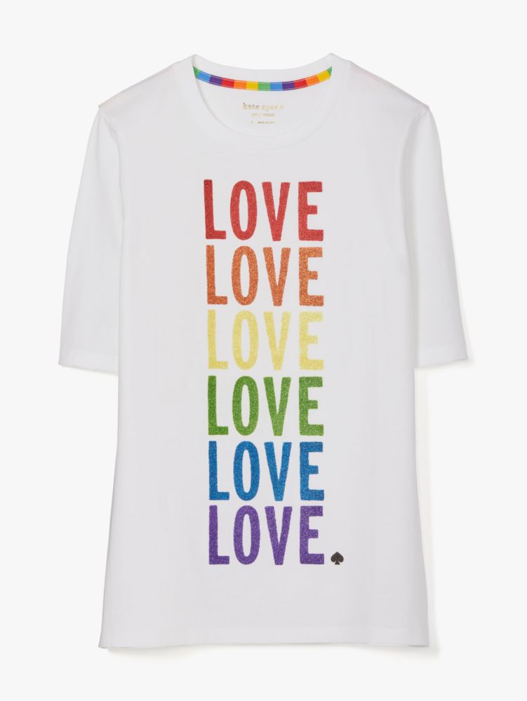 Kate Spade,rainbow love tee,t-shirts & sweatshirts,