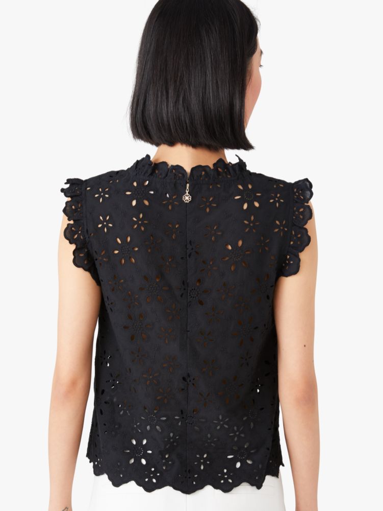 Kate Spade,daisy eyelet top,tops & blouses,