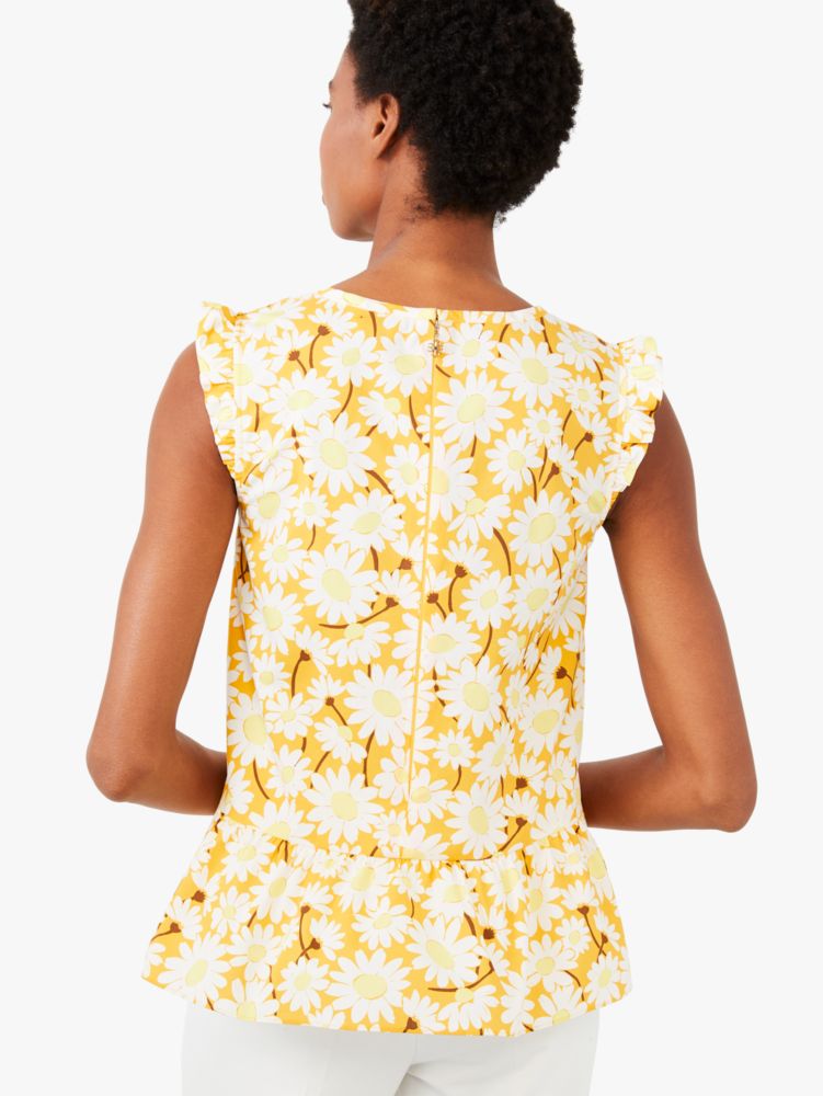 Kate Spade,kate daisy flounce top,tops & blouses,Golden Rod