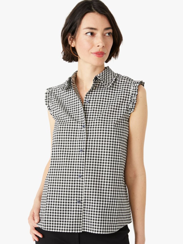 Mini Gingham Sleeveless Top | Kate Spade New York