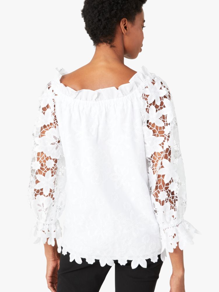 Kate Spade,Broderie Anglaise Gathered Top,