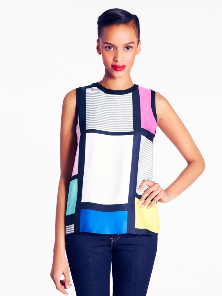 Carolina Top In Mondrian, , Product