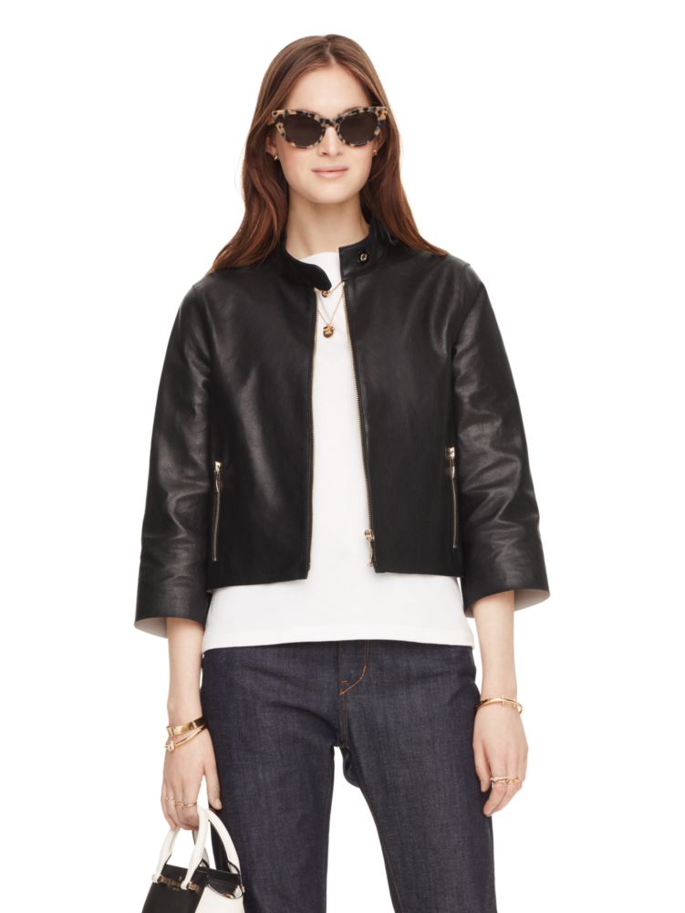 Salma Leather Jacket, , Product