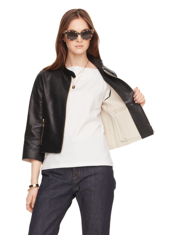Salma Leather Jacket, , Product