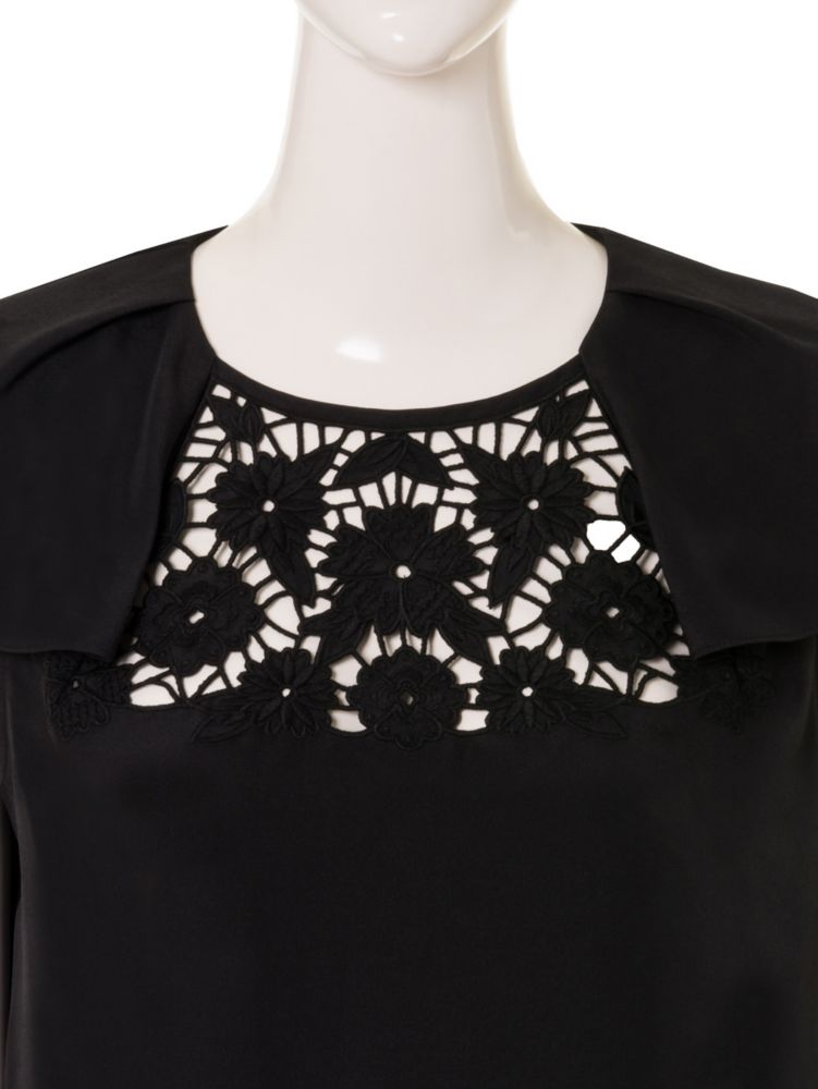 Kate Spade,lace embroidered top,