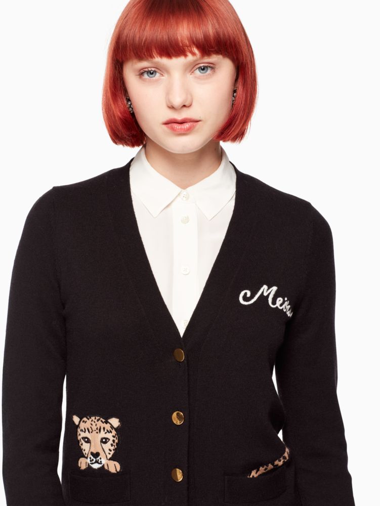 Kate Spade,broome street leopard cardigan,