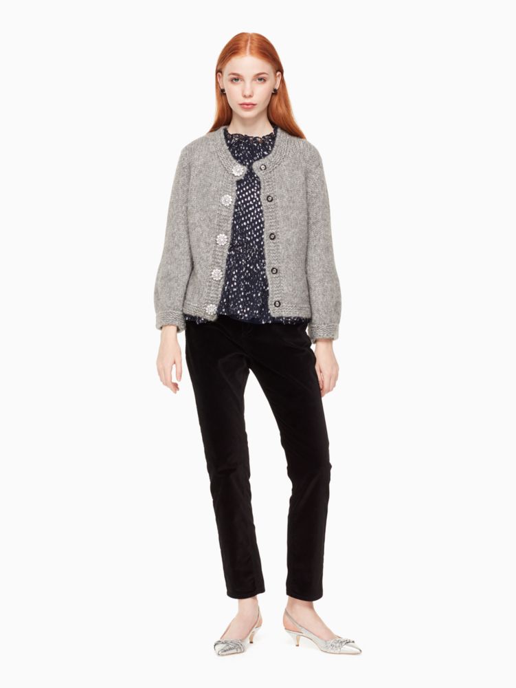 Kate Spade,Crystal Button Cloud Cardigan,