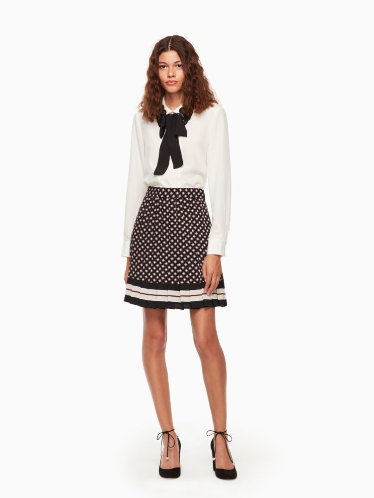 Kate Spade,Diamond Pleated Skirt,