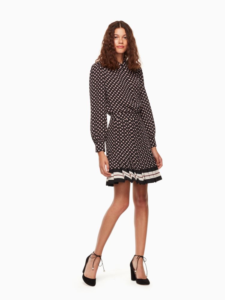 Kate Spade,Diamond Pleated Skirt,