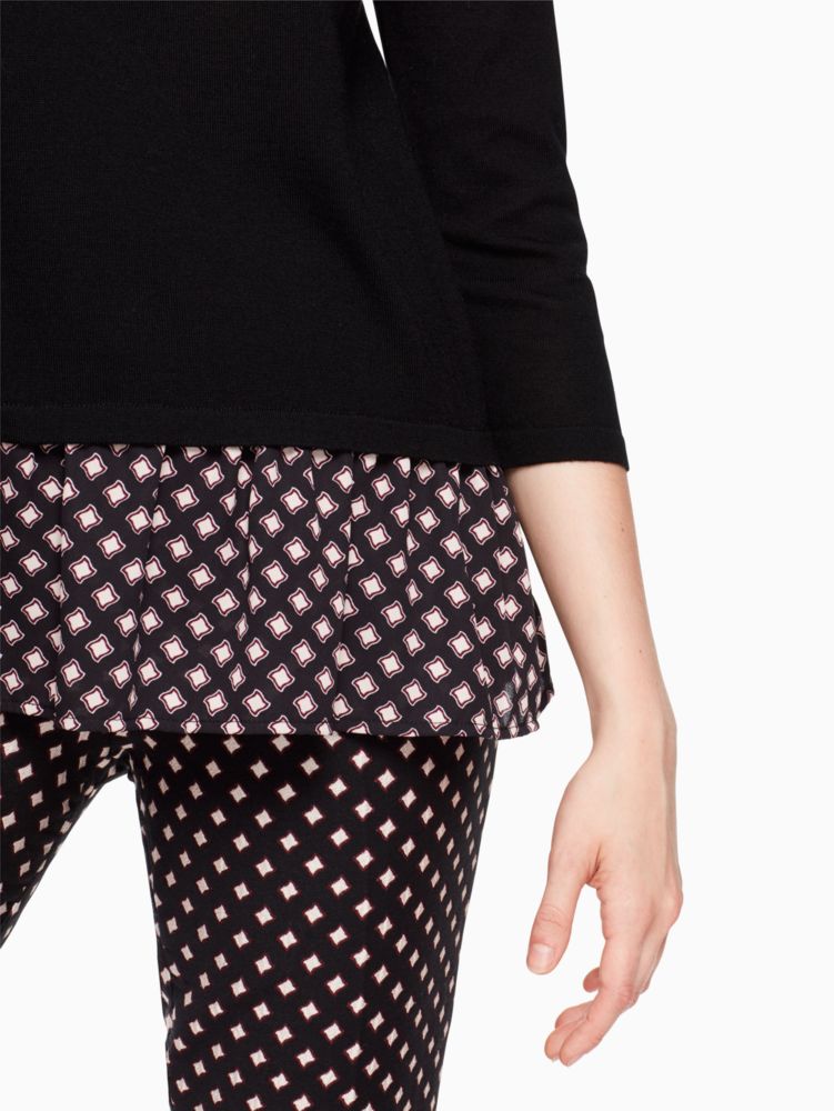 Kate Spade,Diamond Mixed Media Sweater,