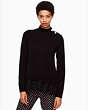 Kate Spade,lace inset sweater,Black