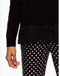 Kate Spade,lace inset sweater,Black