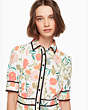 Kate Spade,blossom fluid shirtdress,Cream