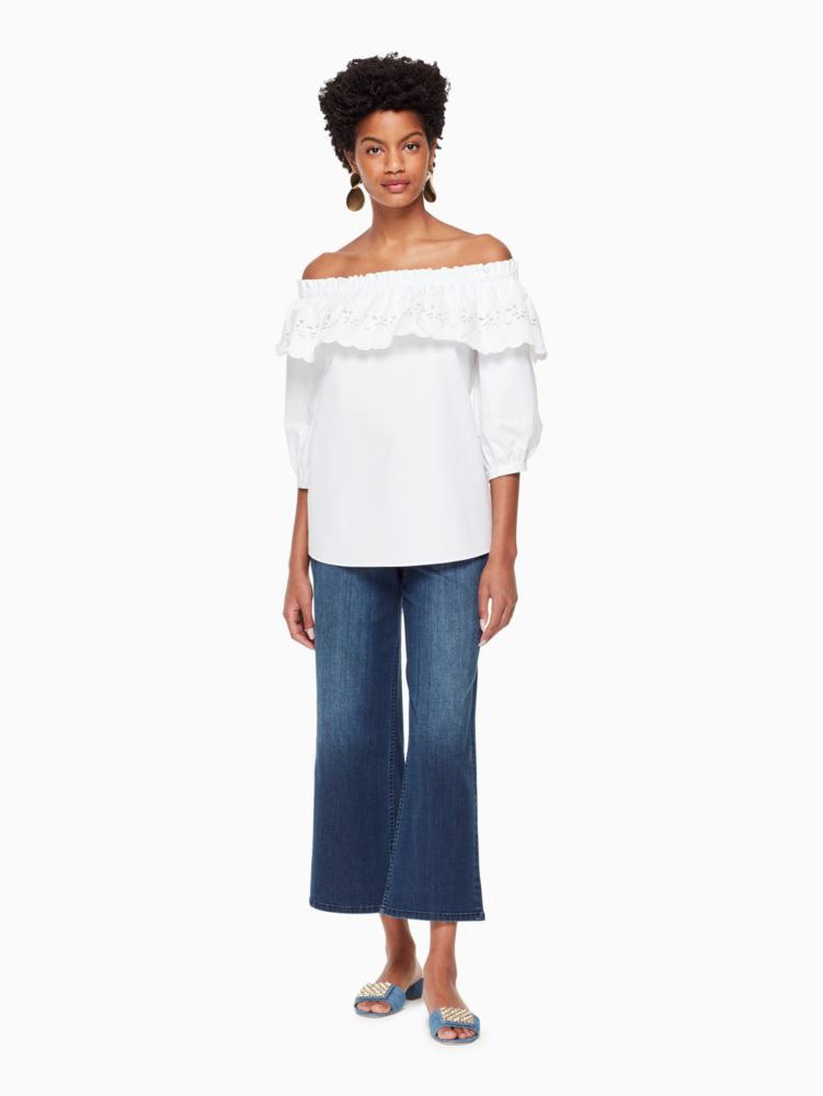 Kate Spade,picnic perfect cutwork off the shou,