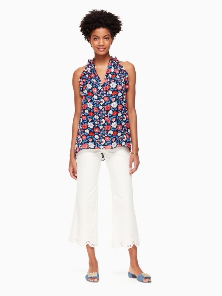 Kate Spade,Daisy Satin Stripe Top,