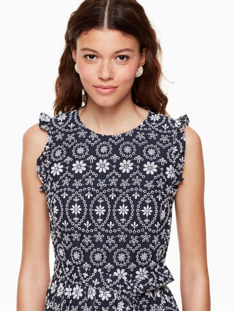 Kate Spade,Eyelet Wrap Dress,