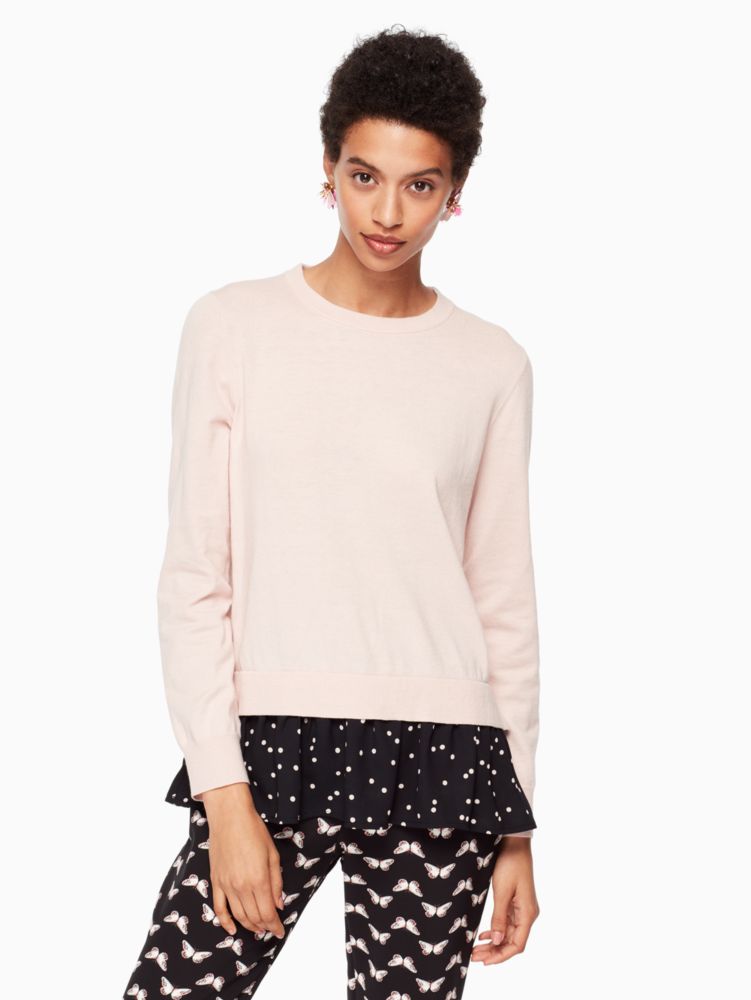 Kate Spade,mixed media sweater,sweaters,
