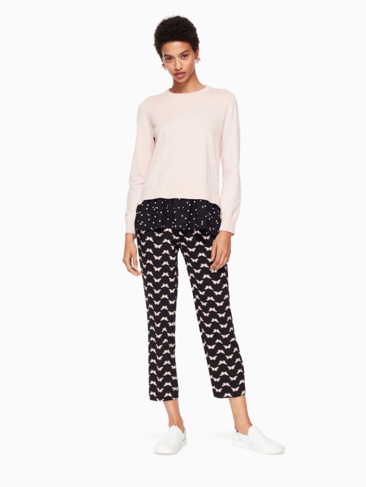 Kate Spade,mixed media sweater,sweaters,