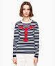 Kate Spade,lobster stripe sweater,Light Cobblestone