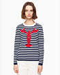 Kate Spade,lobster stripe sweater,Light Cobblestone