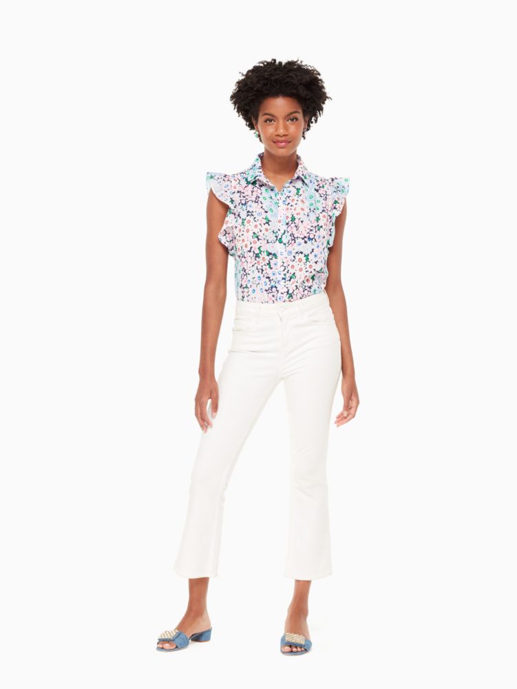 Daisy Garden Ruffle Sleeve Top, , Product