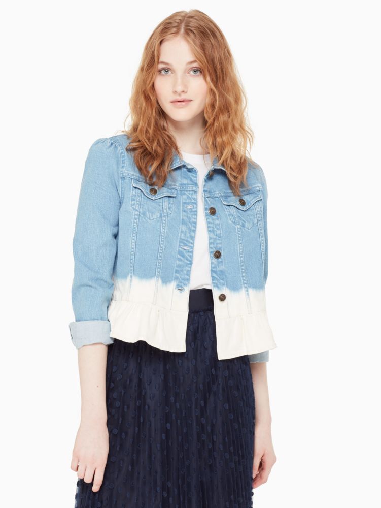 Kate Spade Dip Dye Denim Jacket In Indigo ModeSens