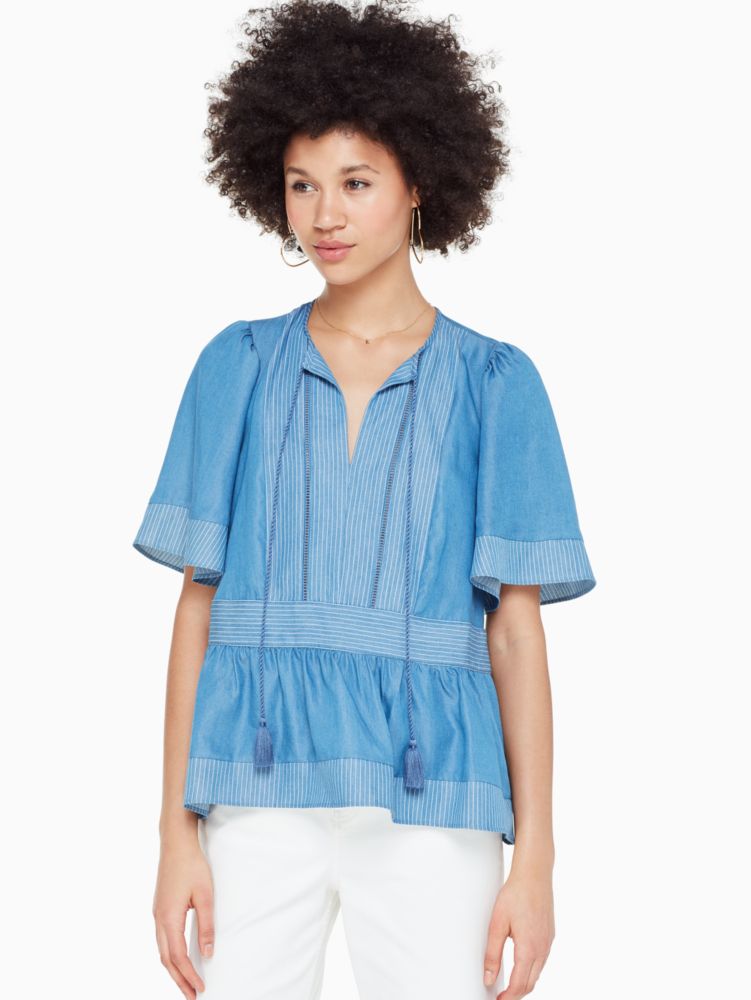 Kate Spade,Indigo Railroad Top,