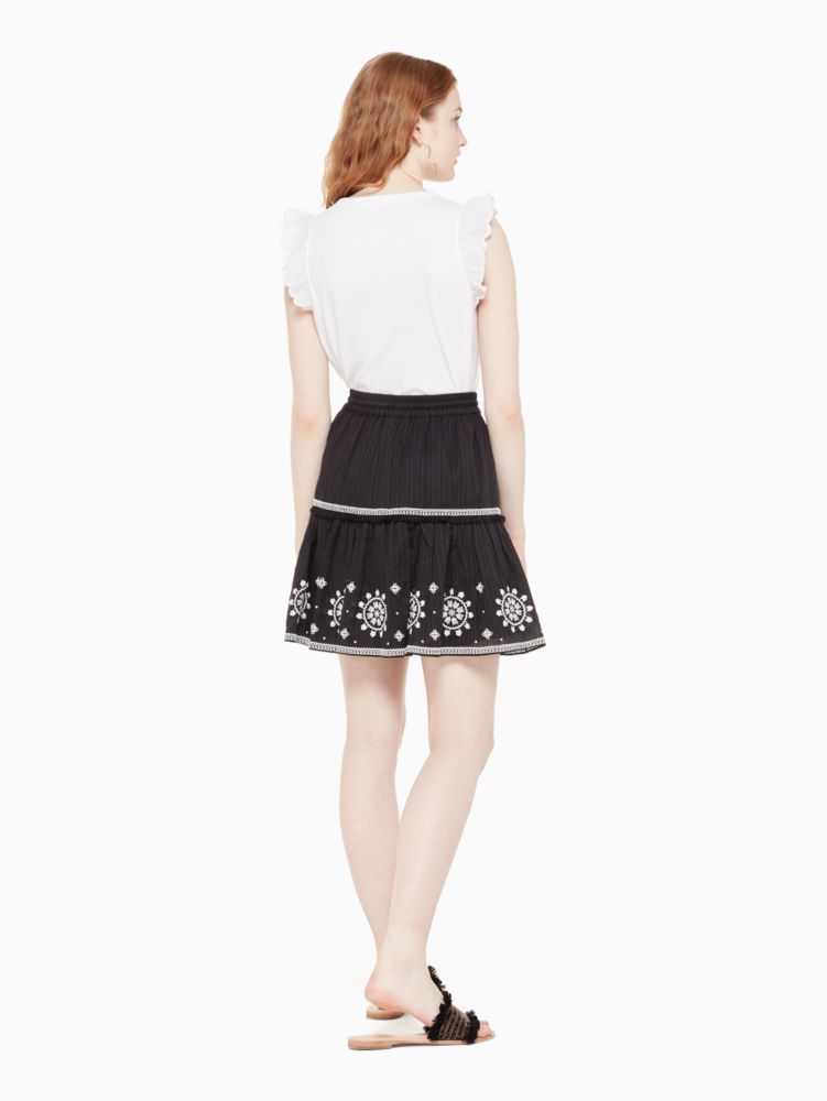 Kate Spade,Mosaic Embroidered Skirt,