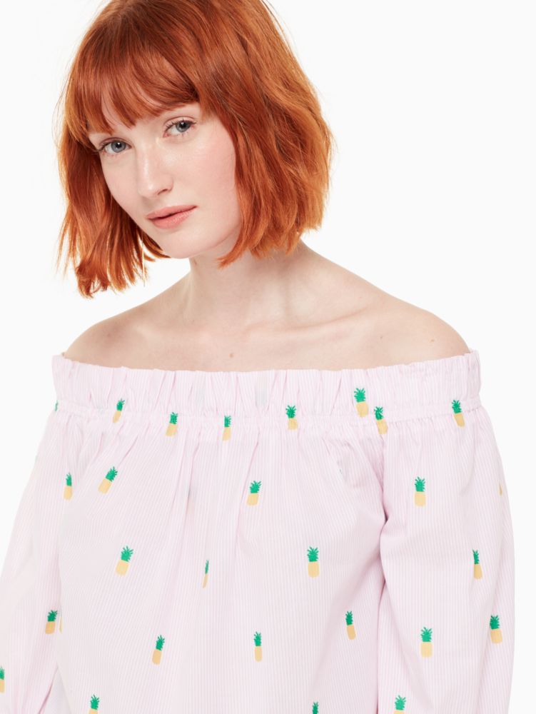 Pineapple Off The Shoulder Top, , Product