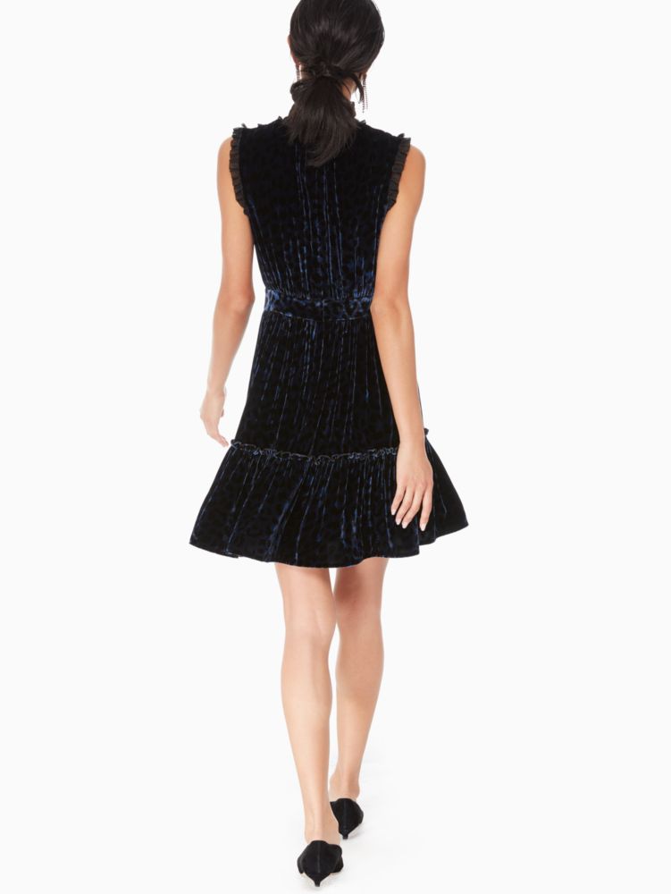 Kate spade velvet 2024 lace trim dress