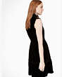 Kate Spade,velvet lace trim dress,Black