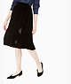 Kate Spade,ruffle front velvet skirt,skirts,Black