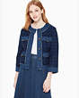 Kate Spade,denim tweed jacket,Blazer Blue Multi