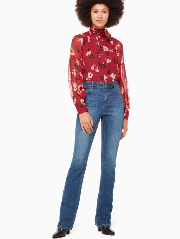 Studded Flare Denim, , Product