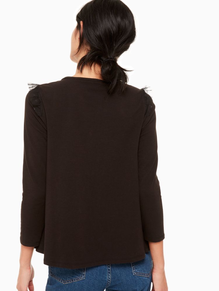 Kate Spade,Point D'esprit Knit Top,
