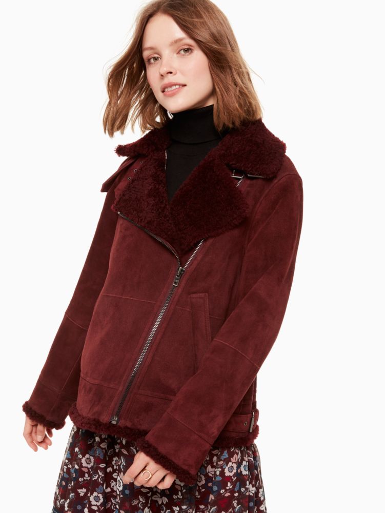 Kate spade shearling discount jacket