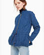Kate Spade,chambray quilted jacket,jackets & coats,Blazer Blue
