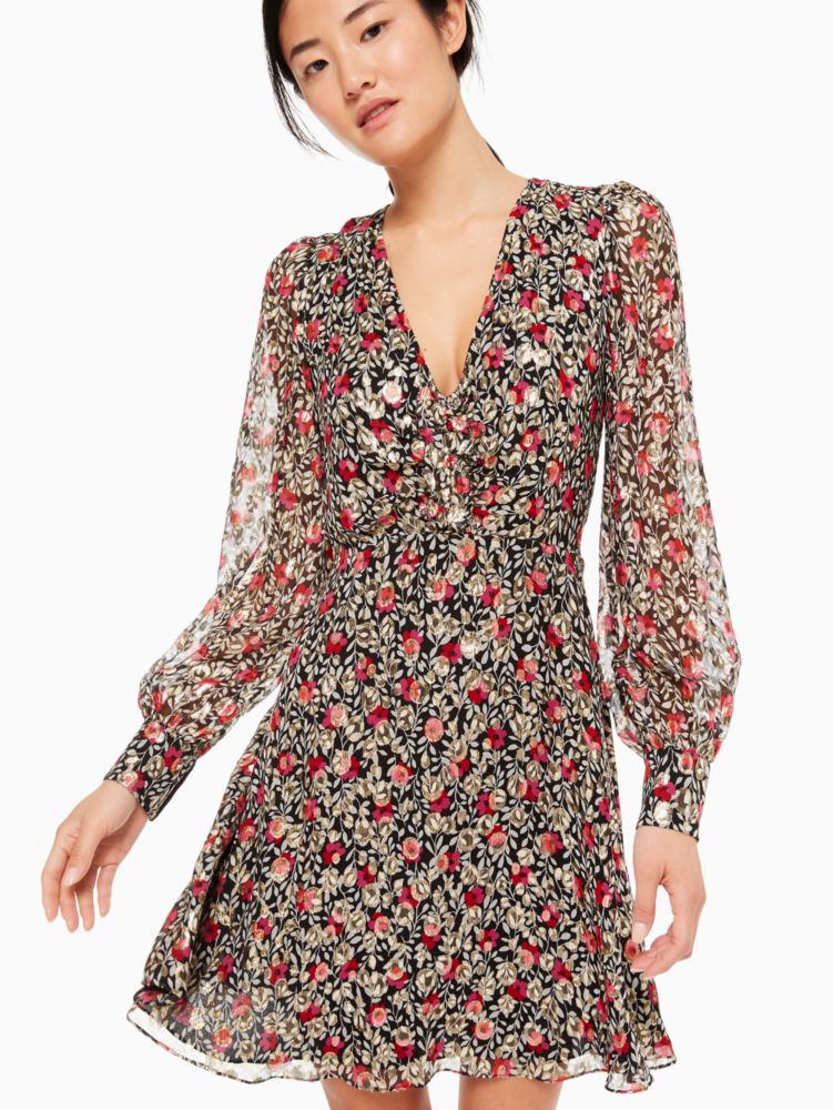 Floral park clip on sale dot mini dress