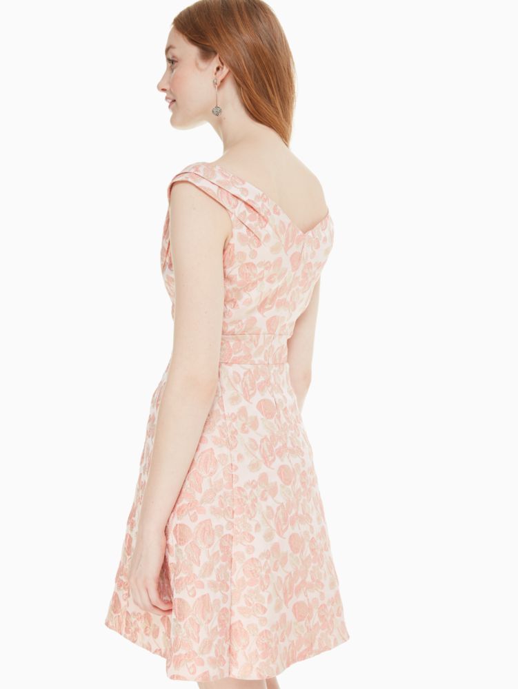 Kate Spade,metallic jacquard dress,dresses & jumpsuits,Rose Dew