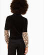 Kate Spade,metallic texture sweater,tops & blouses,Black / Glitter