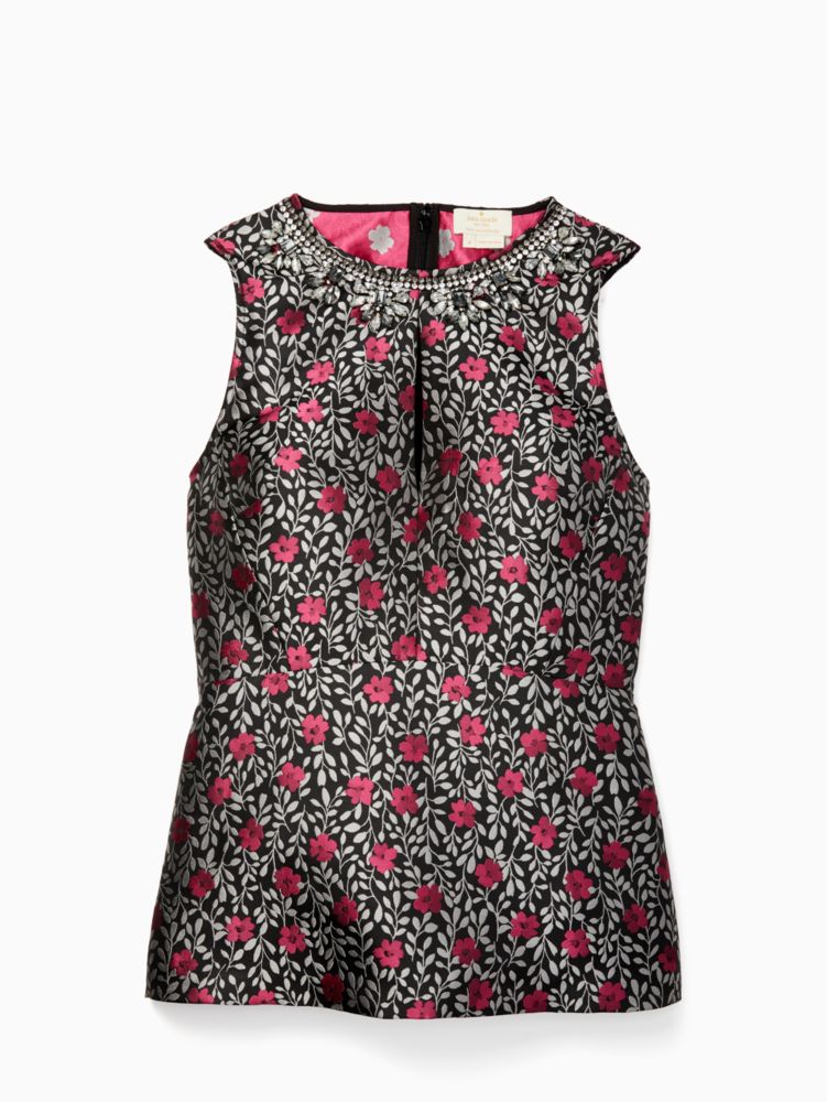 Kate Spade,Floral Park Jacquard Top,