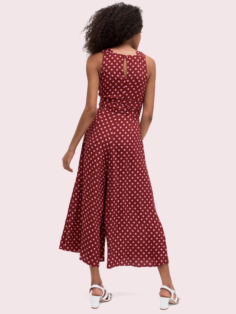 Kate Spade,lia dot jumpsuit,Rhubarb Jam/Peppy Pink