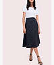Kate Spade,dot cotton midi skirt,Black Multi