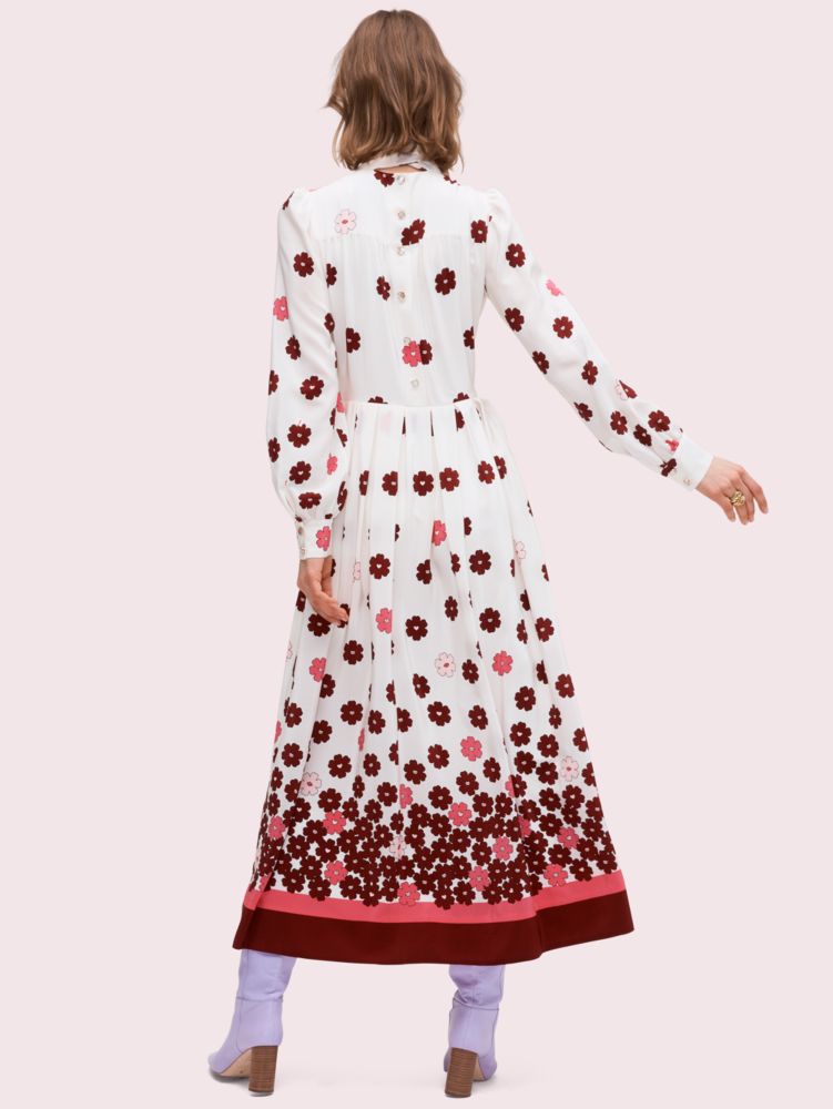 Kate Spade,Floral Kiss Tie-neck Dress,