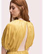 Kate Spade,silk open-back midi dress,Chartreuse