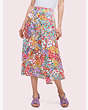 Kate Spade,floral dots silk midi skirt,Multi