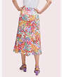 Kate Spade,floral dots silk midi skirt,Multi
