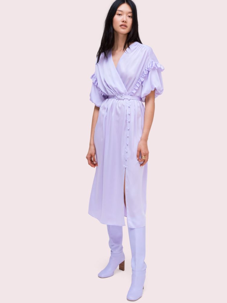 kate spade satin midi dress Poplin One Shoulder Dress