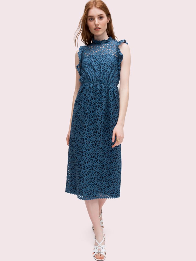 Kate spade floral lace ruffle clearance dress