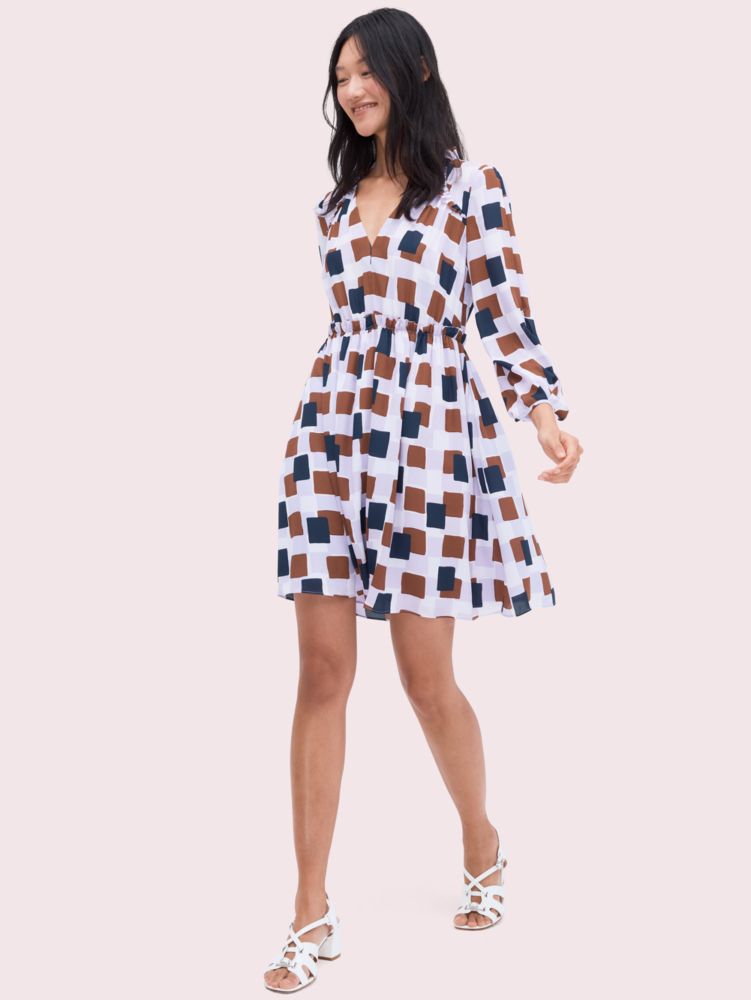 Kate Spade,geo squares mini dress,